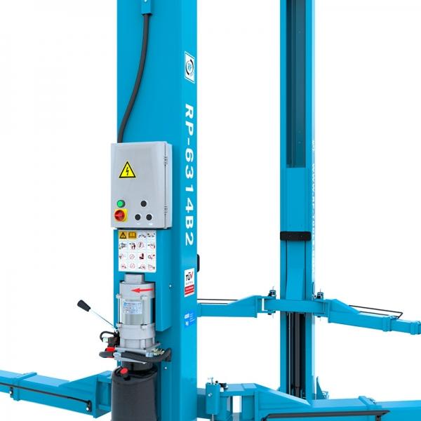 2-Säulen-Hebebühne hydraulisch - OV 4,0 t, 400 V, H: 5,00 m - RP-6314B2